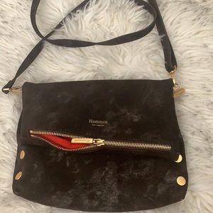 Hammitt Chocolate suede crossbody